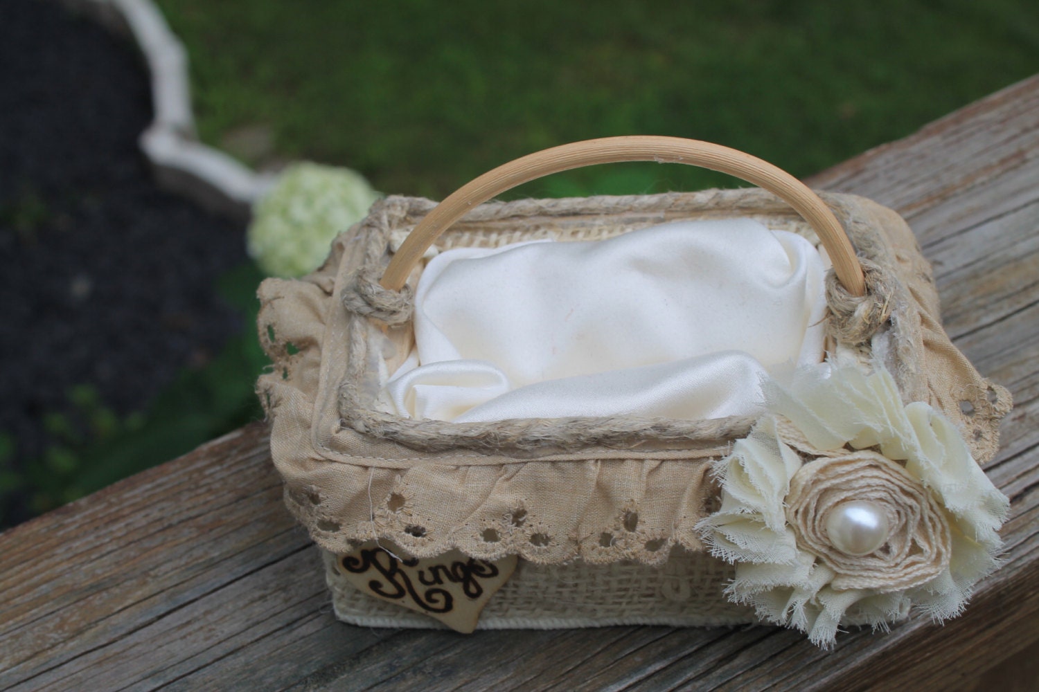Flower Girl or Ring Bearer Basket Ring Holder by TheSmilinBride