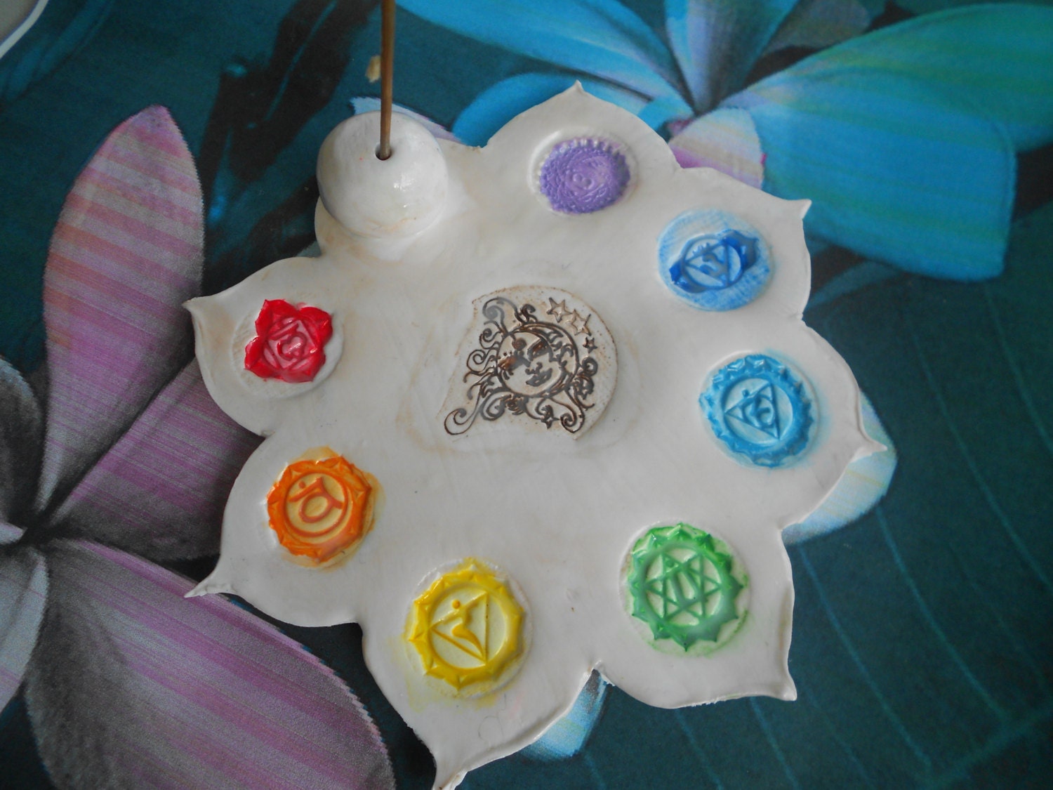 Chakra Lotus Incense Holder Incense Burner by BeBohemianPeach