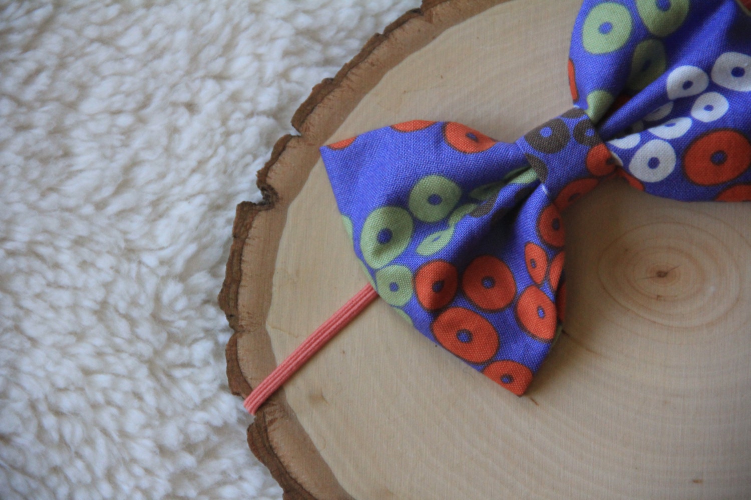 Fun pattern fabric baby bow headband fabric by Chlobebeboutique