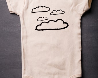 Baby One Piece - Screen Printed - Baby Shower Gifts - Clouds - Baby Bodysuit - Infant One Piece - Baby Clothes