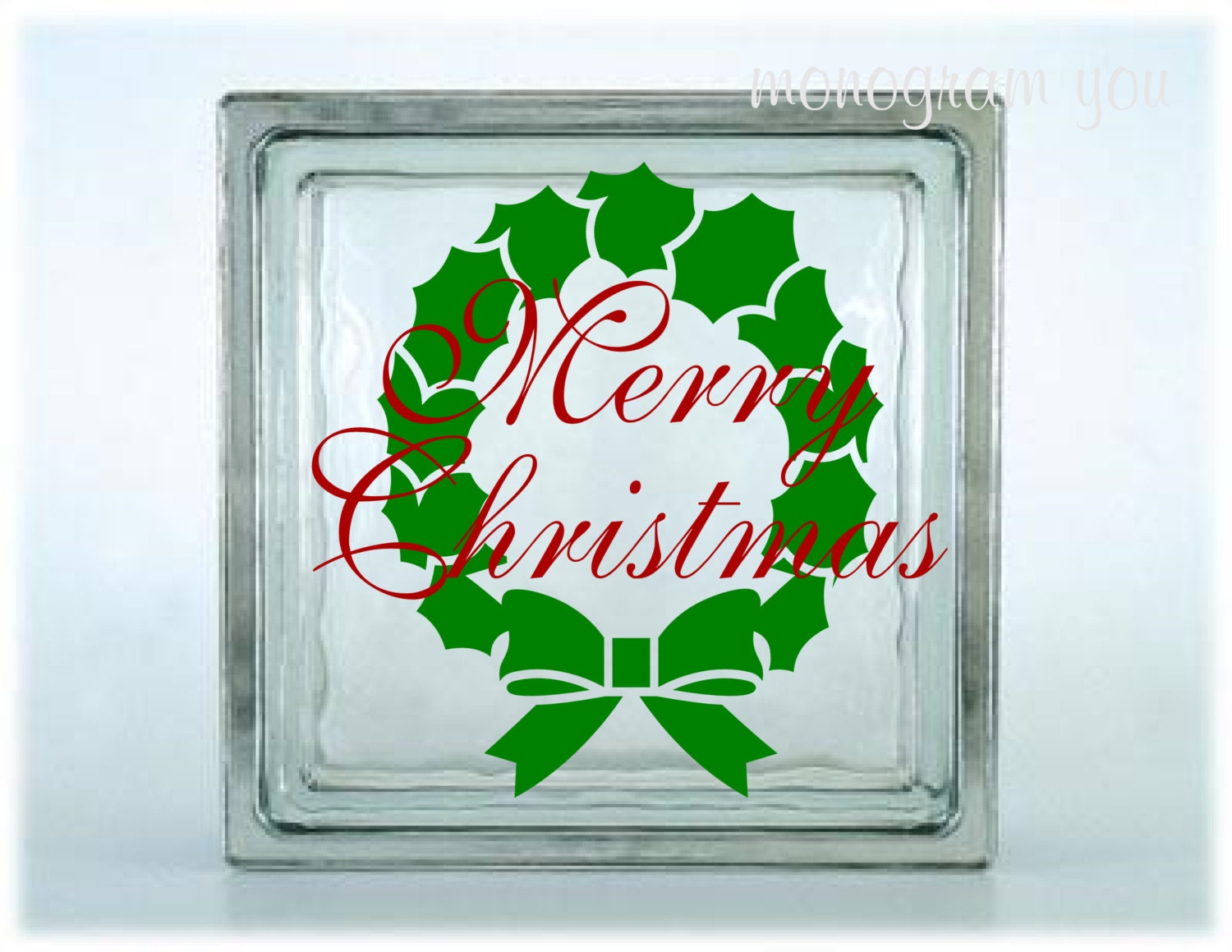 christmas glass block decal christmas vinyl decal merry christmas glass block decal christmas vinyl decal merry