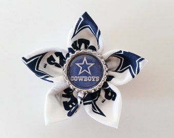 Dallas Cowboys Hair Clip, Cowboys Hair Accessory, Cowboys Baby, Cowboys Bottle Cap, Football Hair Bow