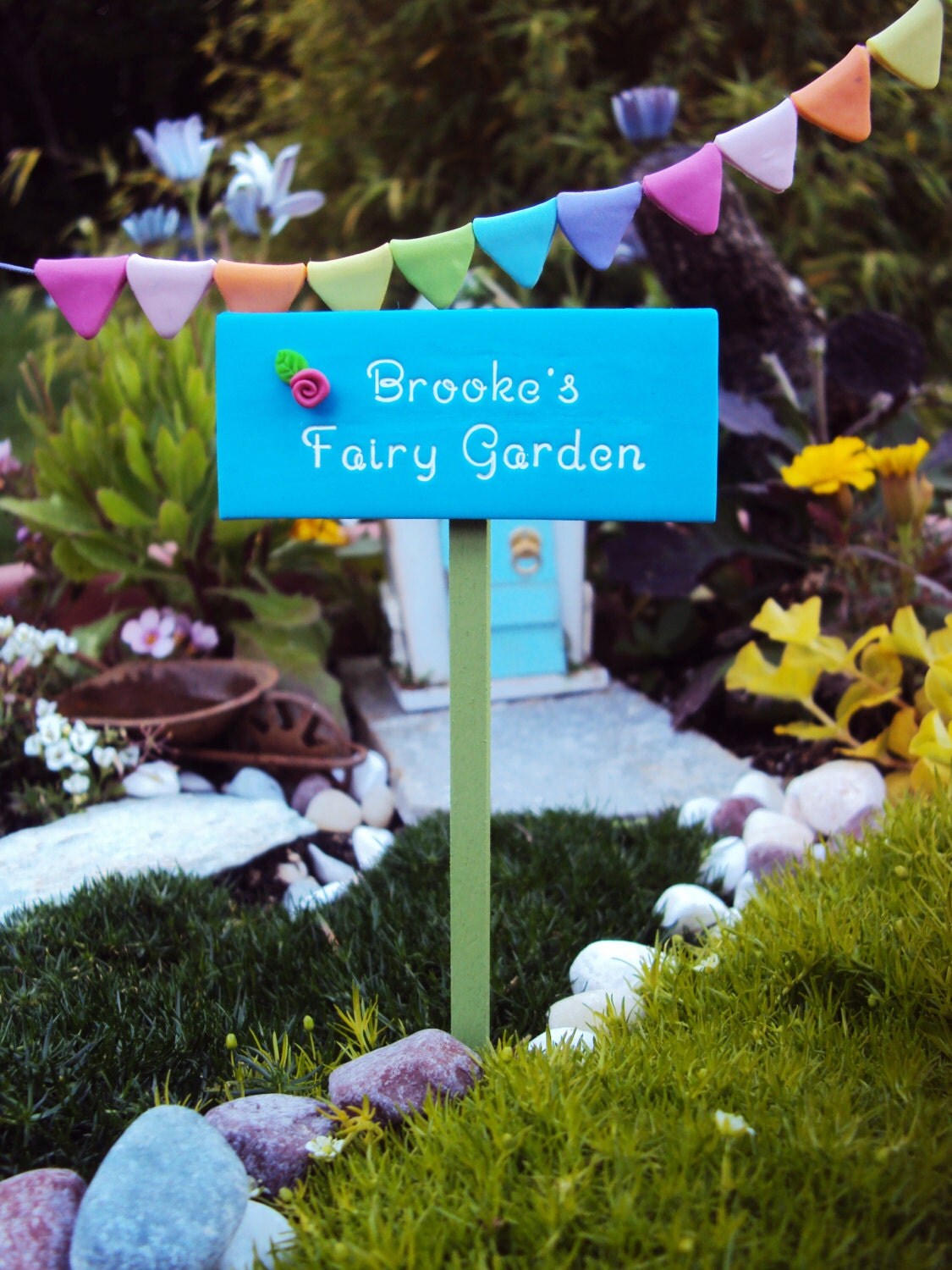 Custom Made Personalized Fairy Garden Miniature Sign with your