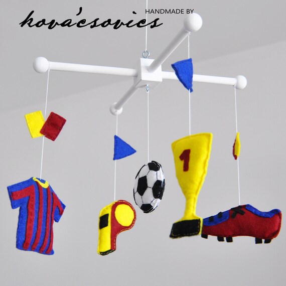 Crib mobile Nursery decoration Football / Soccer