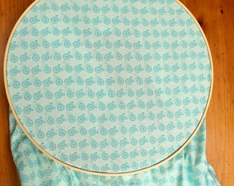 Blue Bicycle Crib Sheet - Aqua Nursery Bedding - Bike Baby Nursery - FItted Crib Sheet - Bicycle Baby Nursery - Cruiser Bike Baby Bedding