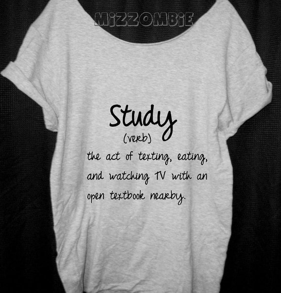 HOMEWORK shirt, Off The Shoulder, Over sized,   loose fitting, graphic tee women's, teens. SCHOOL college homework