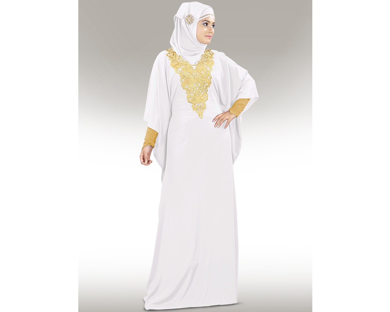 Dubai Kaftan Abaya Jalabiya Fancy Caftan Dress Ladies Maxi 9124