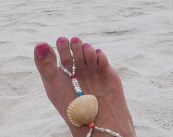 Bottomless-Beaches Bottomless Sandal - Pink Blue White - Shell - Jewelry - Daytona Beach ...