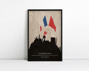 Les Miserables Print - Minimalist Poster - Alternative - Victor Hugo