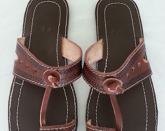 African Sandals - Mens / Unisex- Leather Sandals Flip-Flops- Shoes ...