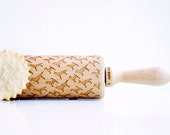 DOGS - Embossing rolling pin, laser engraved rolling pin
