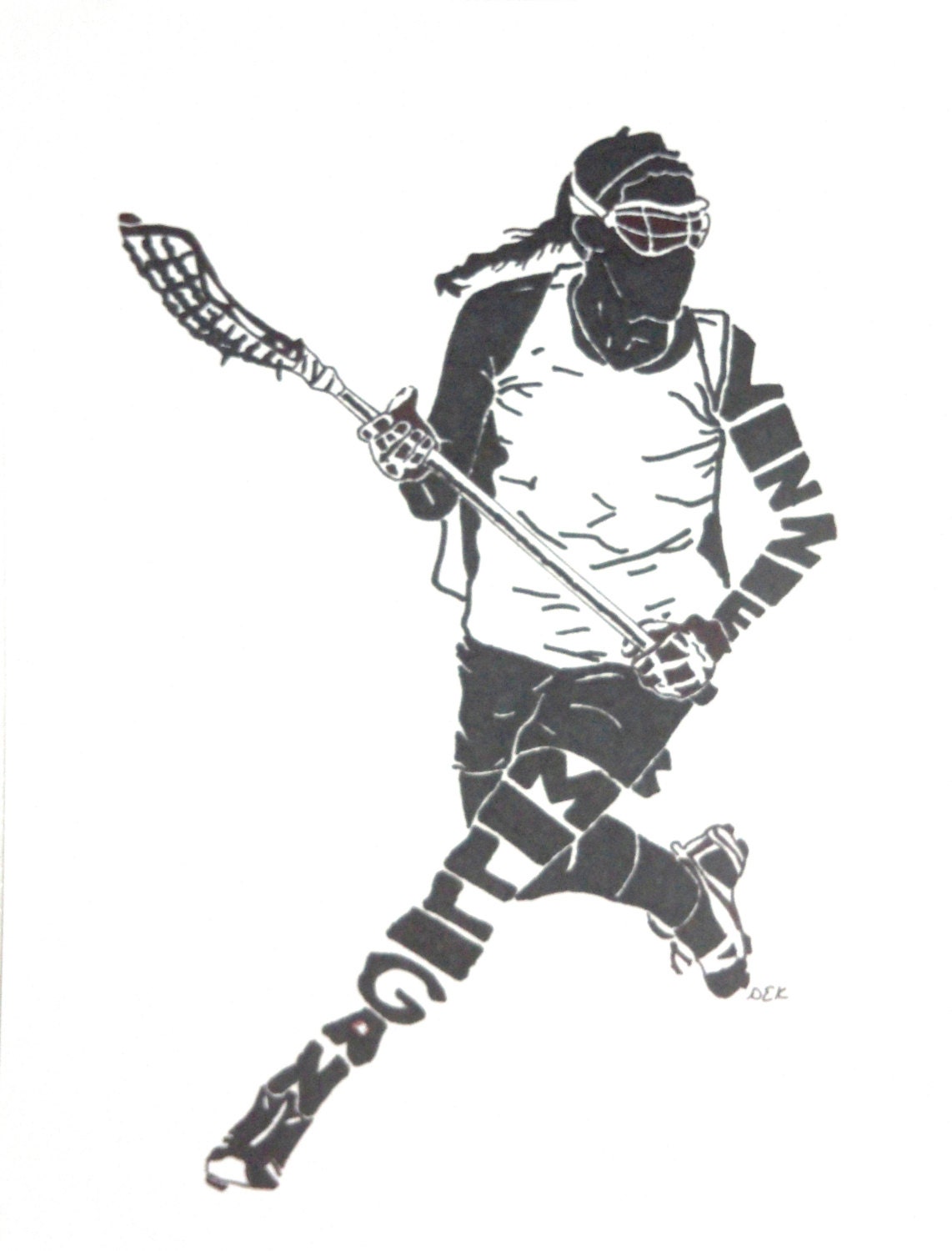 Women's Lacrosse Silhouette