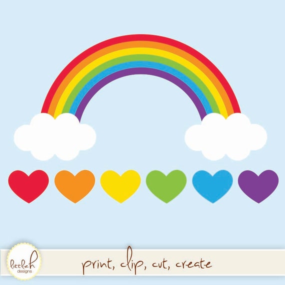 rainbow cloud clipart - photo #31
