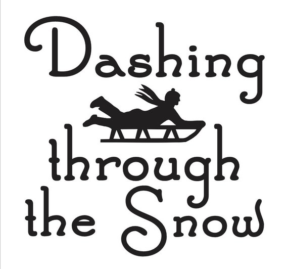 Download Primitive Winter STENCILDashing through the Snow