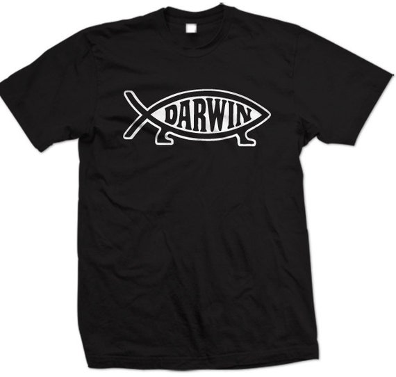 Darwin Evolution TShirt Fish Shirt Tee