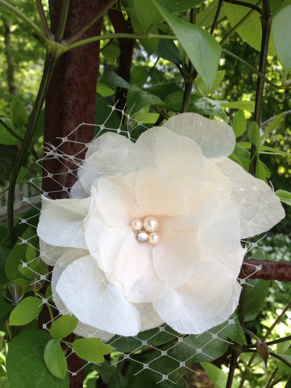 Flora layers of creamy petals and pearls. by CynthiasSewing