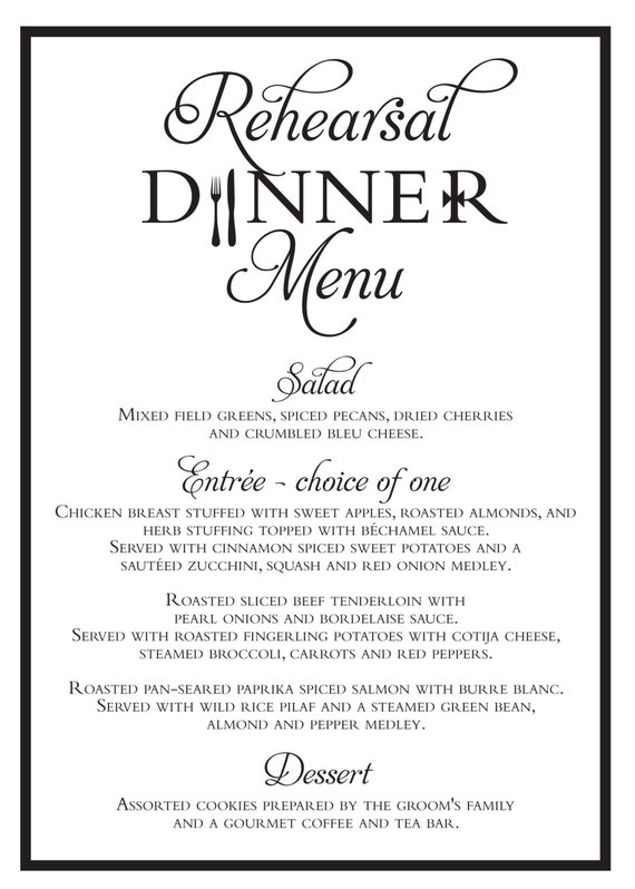 Elegant Dinner Party Menu Cyd s In The Park Elegant Dinner Party 