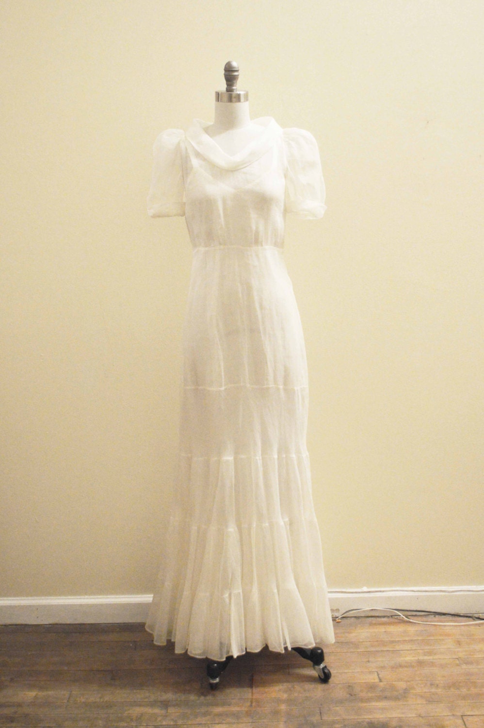Vintage Bridal 1930's Silk organza mermaid by MirandasBridal
