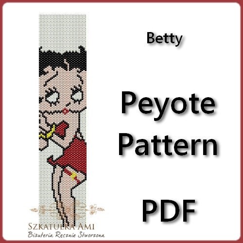 BETTY Peyote Pattern Beading Tutorial PDF christmas in july