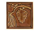 Pinecone Art Tile (Brown) Pinecone Art Tile (Brown)