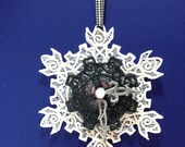 Clockwork Snowflake Freestanding Lace   Free Shipping  Christmas Tree Ornament