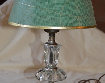 Vintage Cut Glass Table Lamp