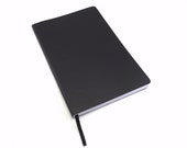 Black Notebook, Faux Leather, Handbound