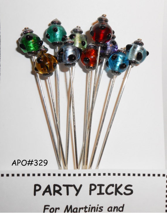Bumpy Beaded Martini Picks Olive Picks Appetizer Picks