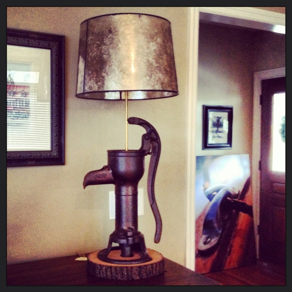 Antique Water Pump Lamp