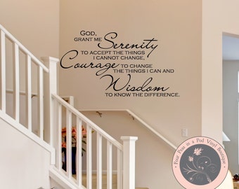 Serenity Prayer Wall Decor prayer wall decal | etsy Serenity Prayer Wall Decor prayer wall decal | etsy