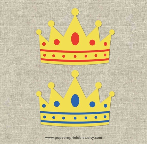 Crown & Mustache Photo Booth Props DIY Instant Download