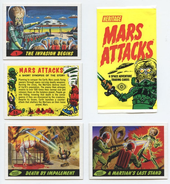 Mars Attacks Heritage 65 Card Set by SmokeyHollowEmporium on Etsy