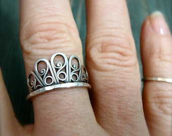 floret ... sterling stack ring