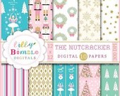 50% off The Nutcracker digital scrapbook papers Christmas paper ballet, sugar plum fairy, Instant Download Il_170x135