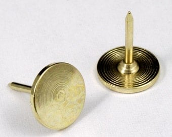 11mm Gold Tone Tie Tack w/ 10mm Pad #MFE018