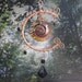 Hunters Moon, Metal and Glass Sculpture, Copper and Glass Mobile, Wall Hanging, Garden Art, Lampwork Bead, Home Decor