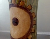 China Painted Steam Punk Luster Vase