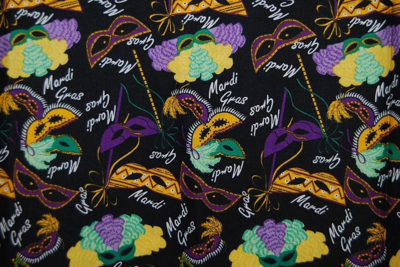 Mardi Gras Carnival fabric mask quilting costume