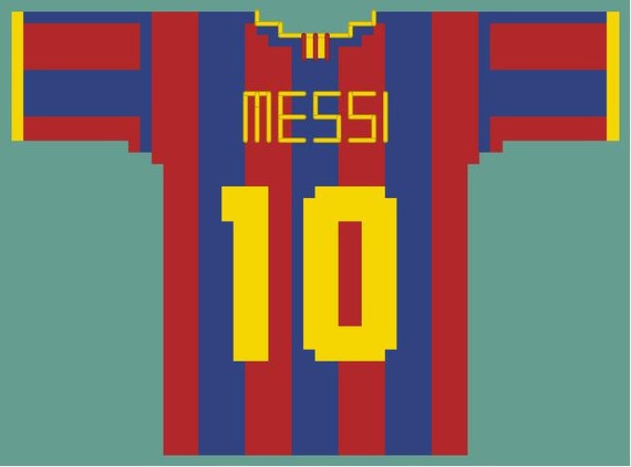 Items similar to FC Barcelona inspired Mini Soccer Jersey Cross Stitch ...