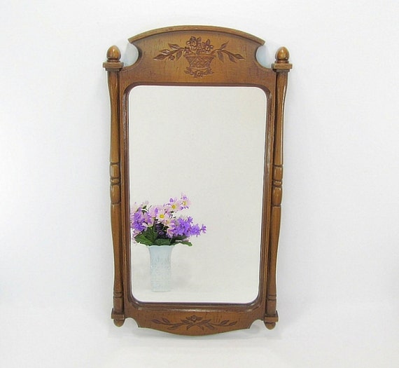 Items similar to Vintage Wall Mirror, Hanging Mirror, Rustic Mirror