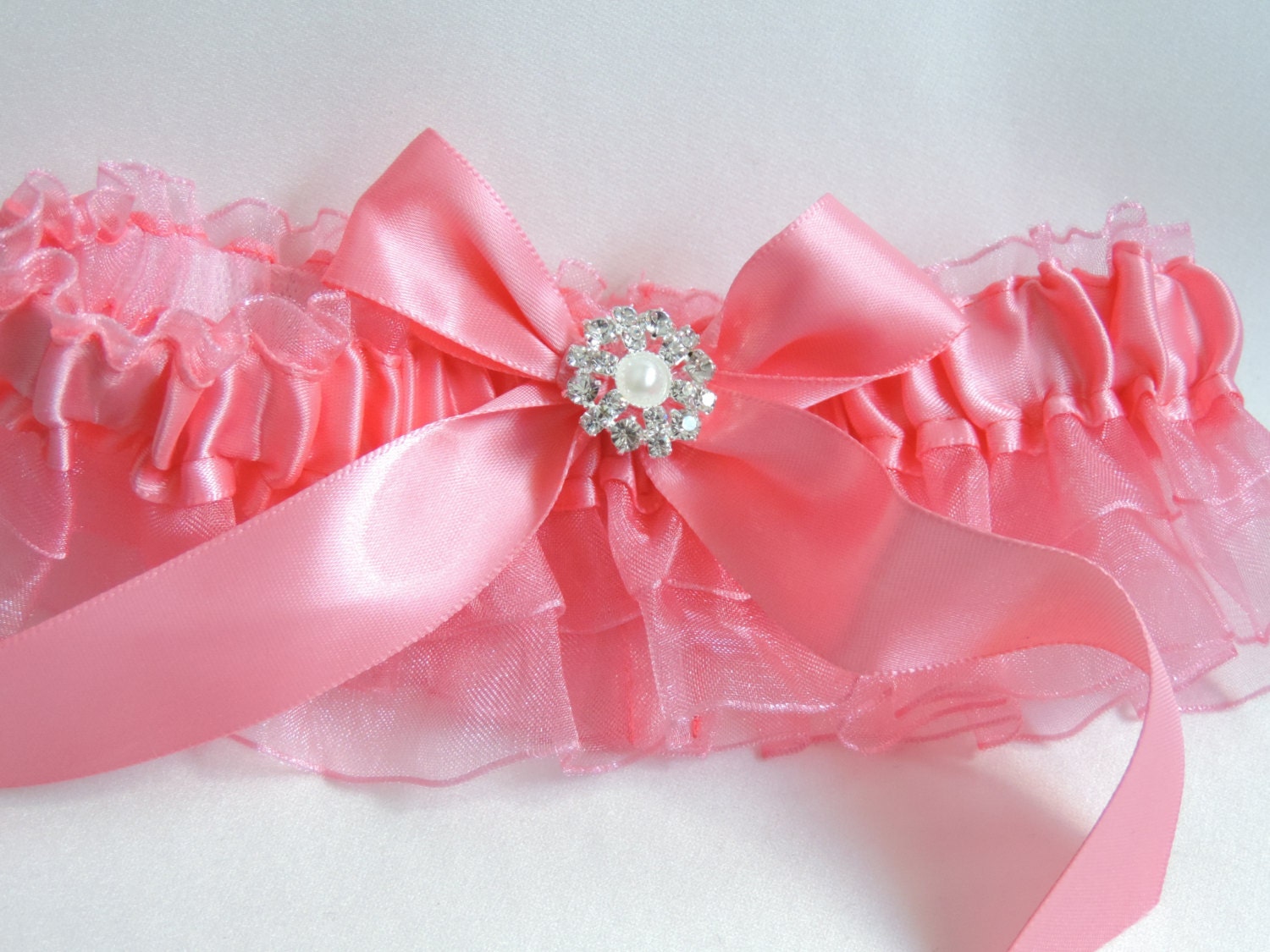 Prom Garters Coral Prom Garters Custom Prom by GartersByGarterLady