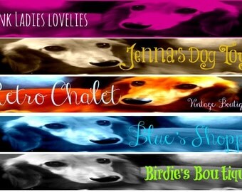 Etsy Shop Banners 5pc Dachshund Doxie Dog PIF