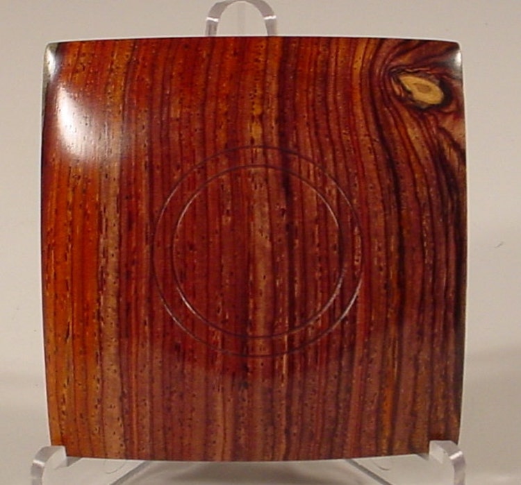 Uno Cocobolo Rosewood Ring Dish Square Wooden Bowl by NELSONWOOD