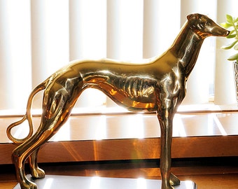 brass greyhound figurine