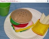 Christmas In July Sale Felt Play food Burger and Fries with all the fixings / 13 piece set Il_170x135