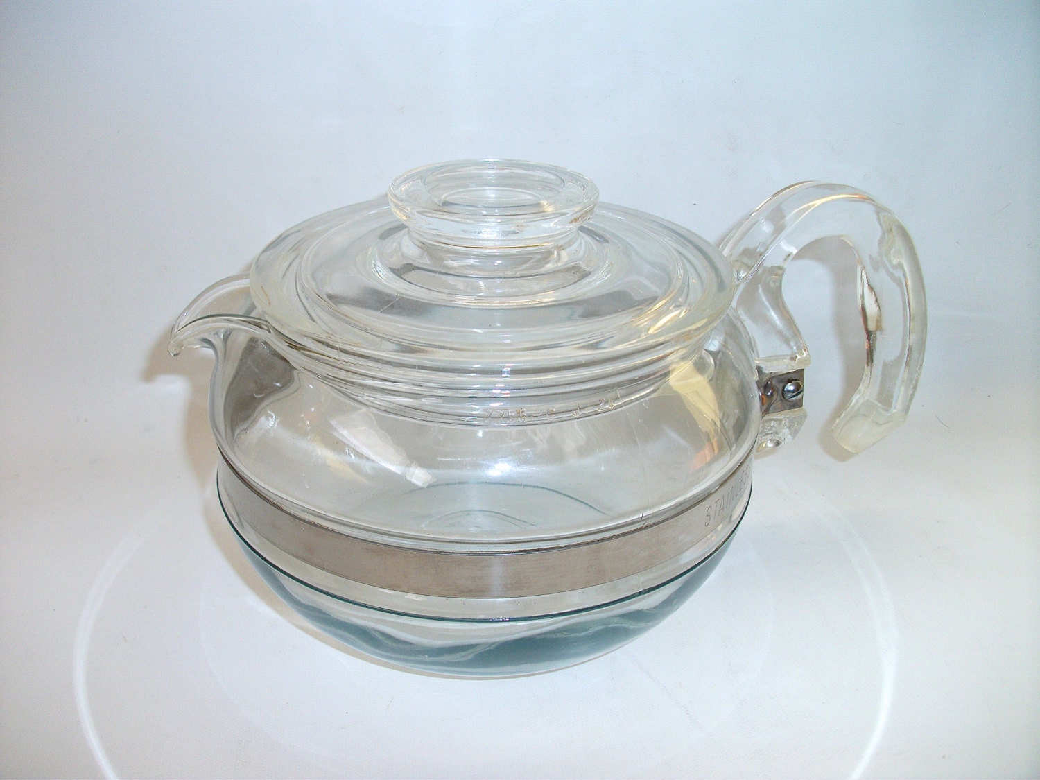 Vintage Blue Flameware Pyrex Tea Pot Retro Teapot Kitchenware Serving ...