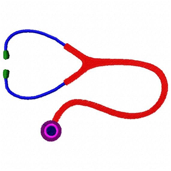 Stethoscope Embroidery Design 2 Sizes by LMTEmbroideryDesigns