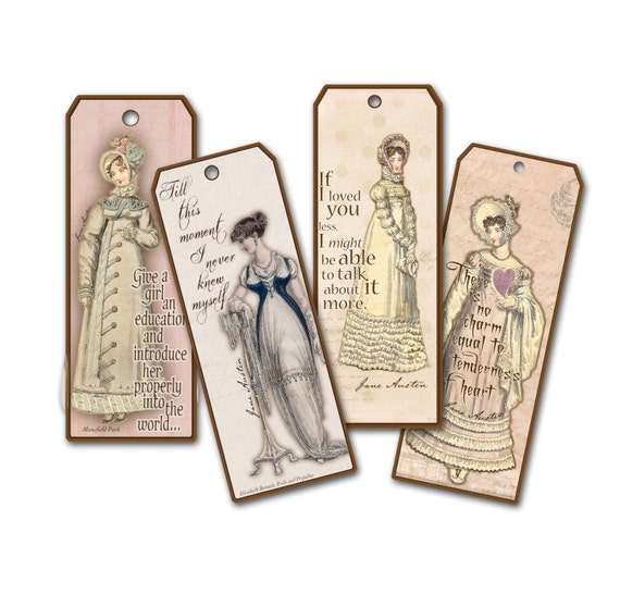 quotes jane austen wedding Book and Club Jane Pride Favor Austen Quotes Bookmarks