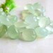 Green Chalcedony Briolette Gemstone Faceted Heart Top Drilled 10 to 11mm 22 beads 1/2 Strand Wholesale