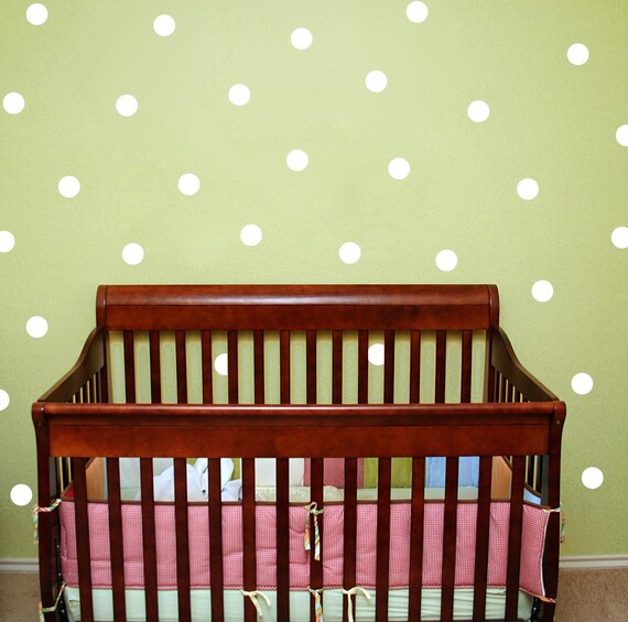Items similar to 30 Polka dot vinyl wall decals, vinyl wall art